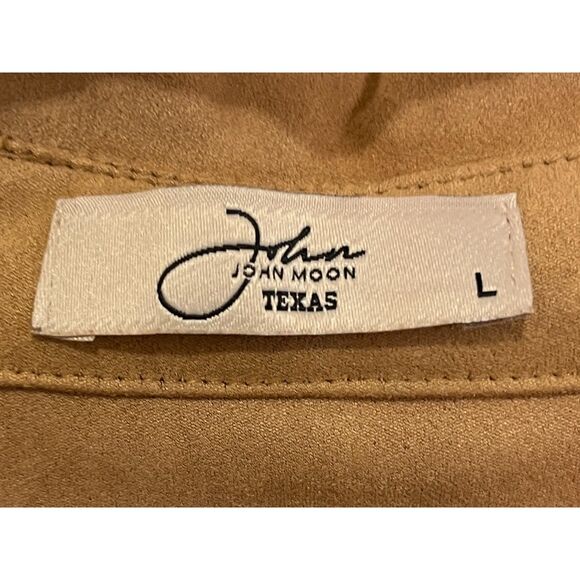 John Moon Cream Embroidered Fringe Snap Button Western Shirt  Women's Size Large - Picture 4 of 9